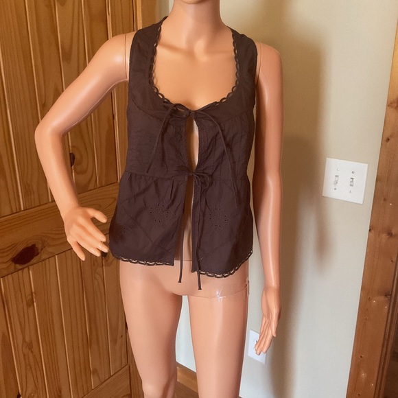 American Eagle Outfitters Dark Brown Blouse - Picture 1 of 4